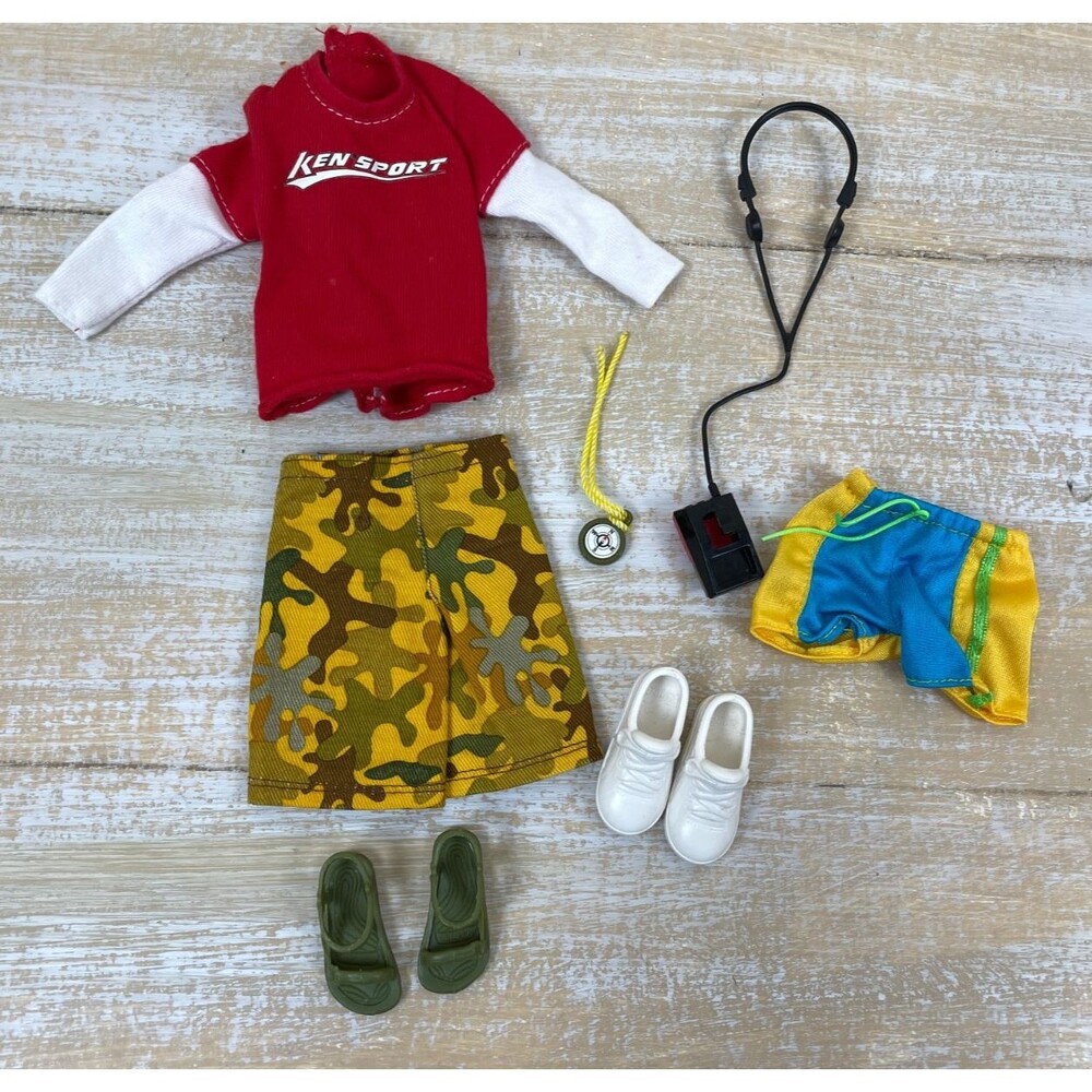 Barbie Ken Clothes & Accessories Mixed Lot Skate Jam, Trail Blazer & Surf City
